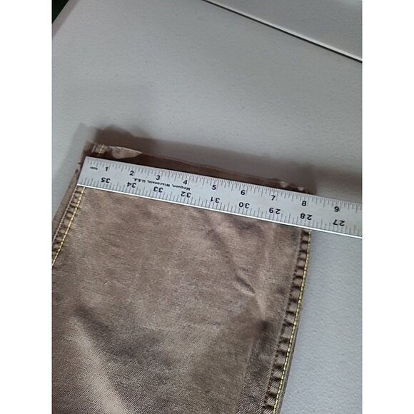 Vintage Gear Seven Cargo Canvas Skate Pants Youth Size 14 Faded Brown Wide Leg - Picture 11 of 11